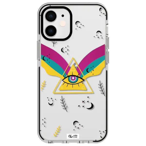 One-Eyed Pyramid Apple iPhone 12 mini impact black border Case