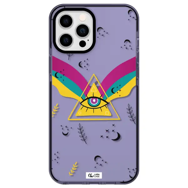 One-Eyed Pyramid Apple iPhone 12 pro max impact Lilac Case