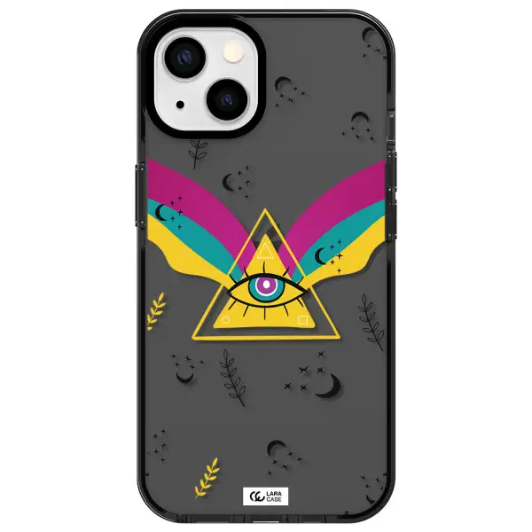 One-Eyed Pyramid Apple iPhone 13 impact Smoke Black Case
