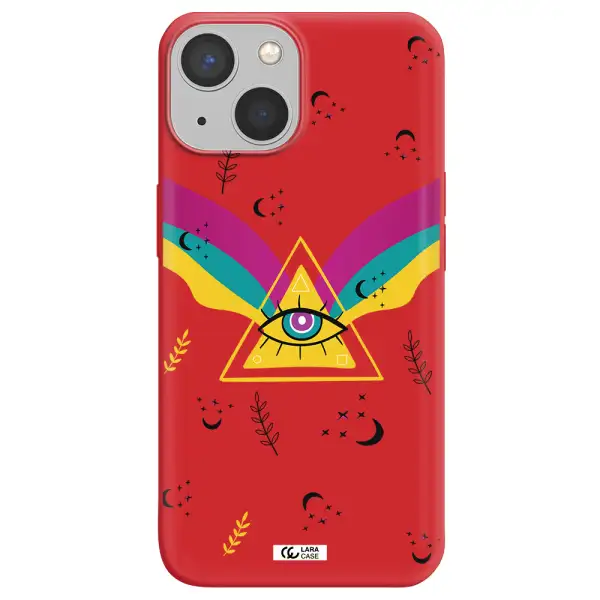 One-Eyed Pyramid Apple iPhone 13 mini Silicone Imperial Red Case