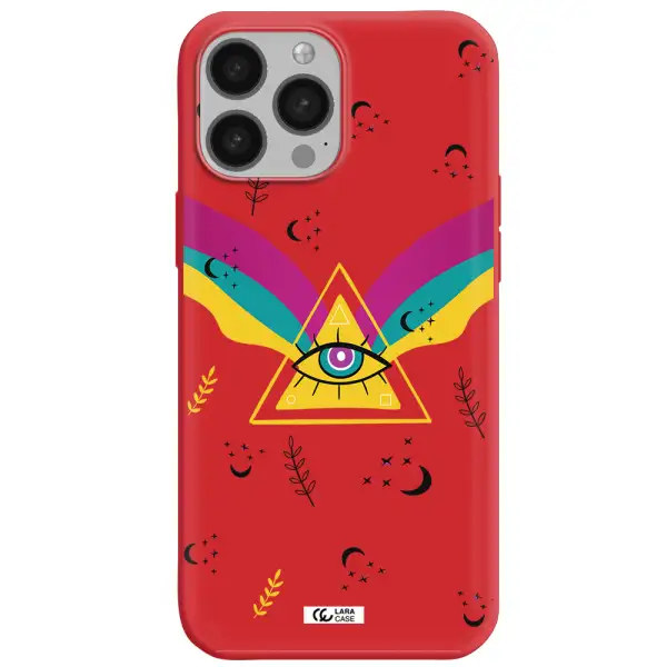 One-Eyed Pyramid Apple iPhone 13 Pro Silicone Imperial Red Case