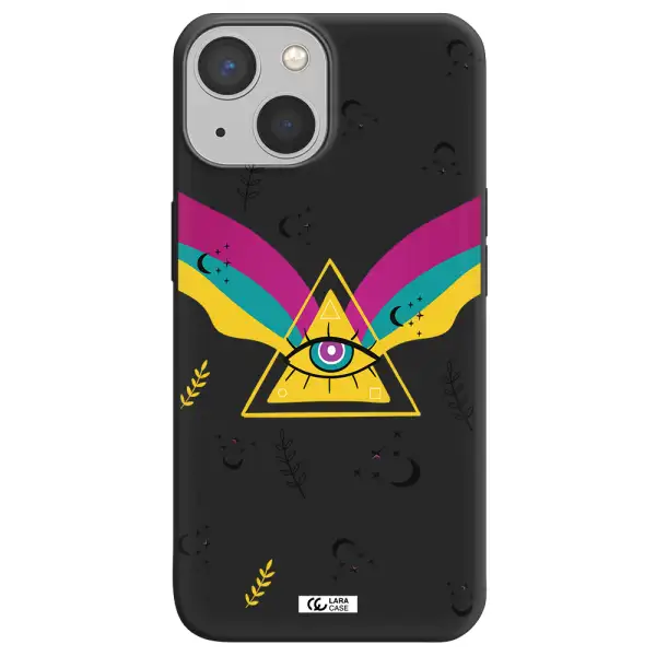 One-Eyed Pyramid Apple iPhone 13 Silicone black Case