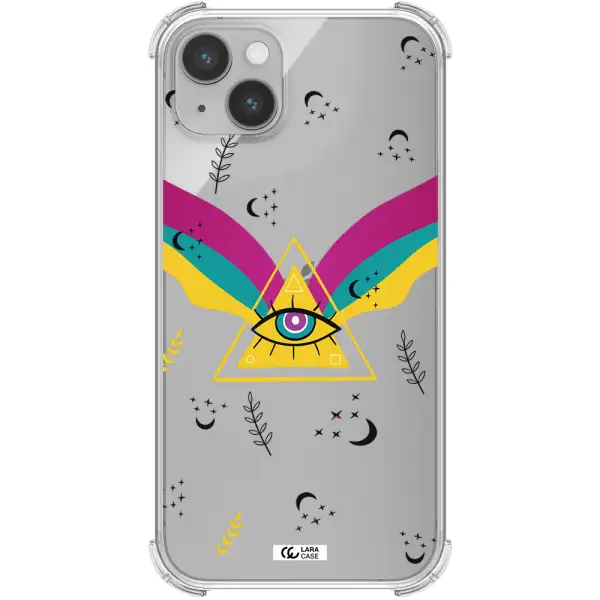 One-Eyed Pyramid Apple iPhone 14 Clear PC Case