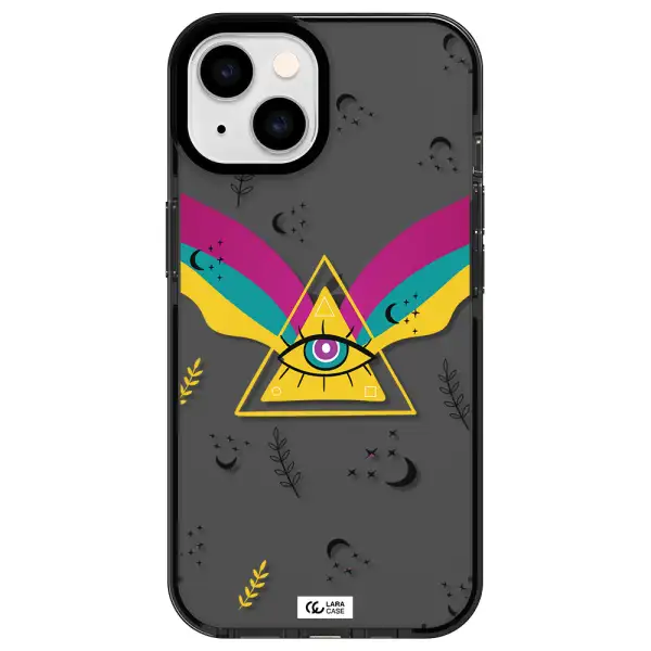 One-Eyed Pyramid Apple iPhone 14 impact Smoke Black Case