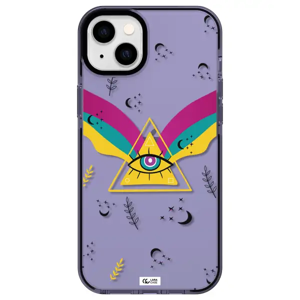 One-Eyed Pyramid Apple iPhone 14 plus impact Lilac Case