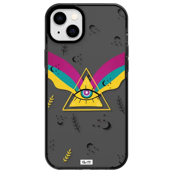One-Eyed Pyramid Apple iPhone 14 plus impact Smoke Black Case