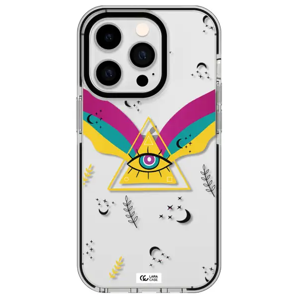 One-Eyed Pyramid Apple iPhone 14 pro impact black border Case