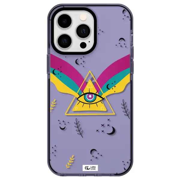 One-Eyed Pyramid Apple iPhone 14 pro max impact Lilac Case