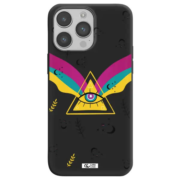 One-Eyed Pyramid Apple iPhone 14 pro max Silicone black Case