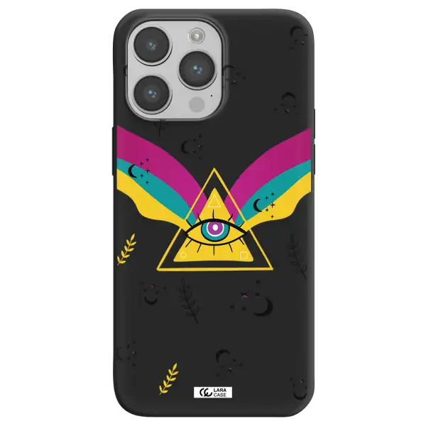 One-Eyed Pyramid Apple iPhone 14 pro Silicone black Case