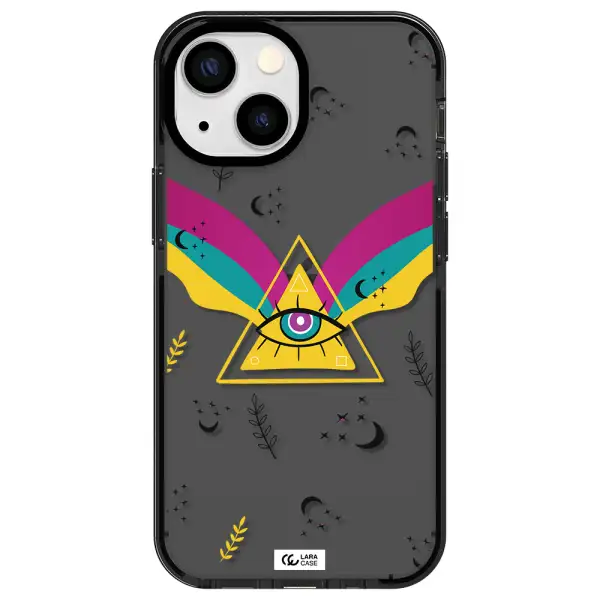 One-Eyed Pyramid Apple iPhone 15 impact Smoke Black Case