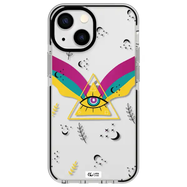 One-Eyed Pyramid Apple iPhone 15 Plus impact black border Case