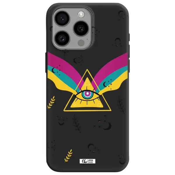 One-Eyed Pyramid Apple Iphone 15 Pro max Silicone black Case