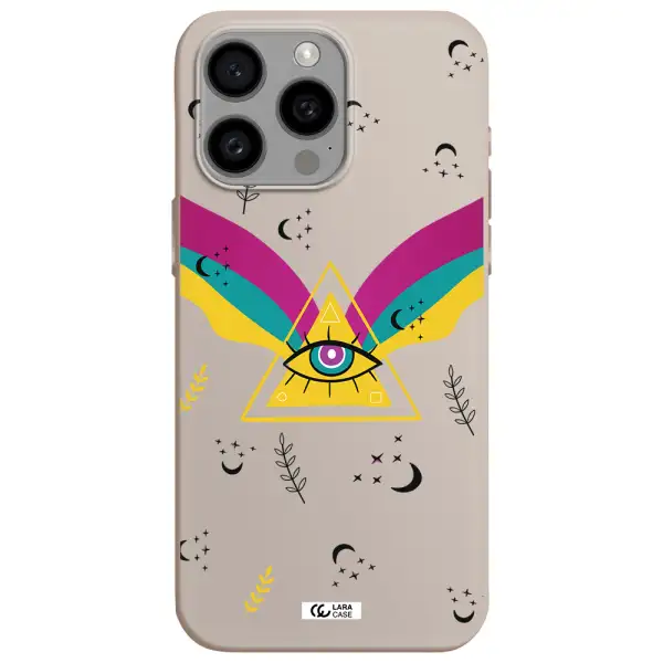 One-Eyed Pyramid Apple Iphone 15 Pro max Silicone Stone Case