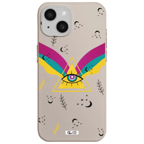 One-Eyed Pyramid Apple iPhone 15 Silicone Stone Case