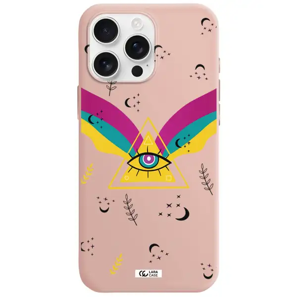 One-Eyed Pyramid Apple Iphone 16 Pro Max Silicone Pastel Pink Case