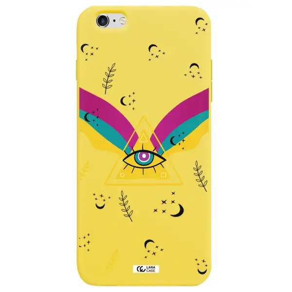 One-Eyed Pyramid Apple iPhone 6 plus Silicone canary yellow Case