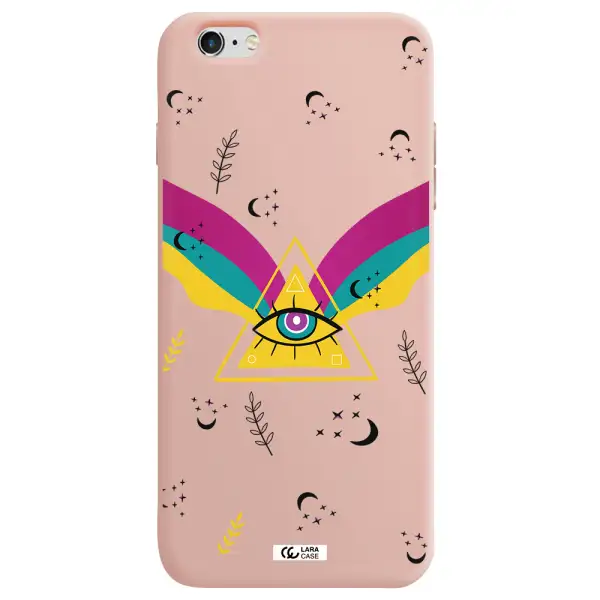 One-Eyed Pyramid Apple iPhone 6 s plus Silicone pastel pink Case