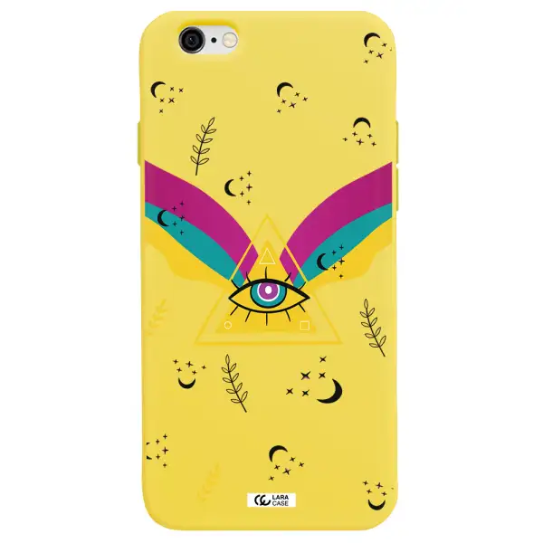 One-Eyed Pyramid Apple iPhone 6 Silicone canary yellow Case