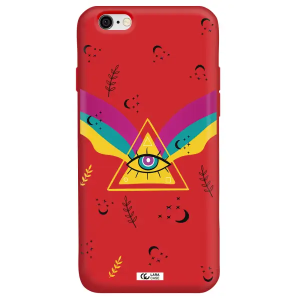 One-Eyed Pyramid Apple iPhone 6 Silicone Imperial Red Case