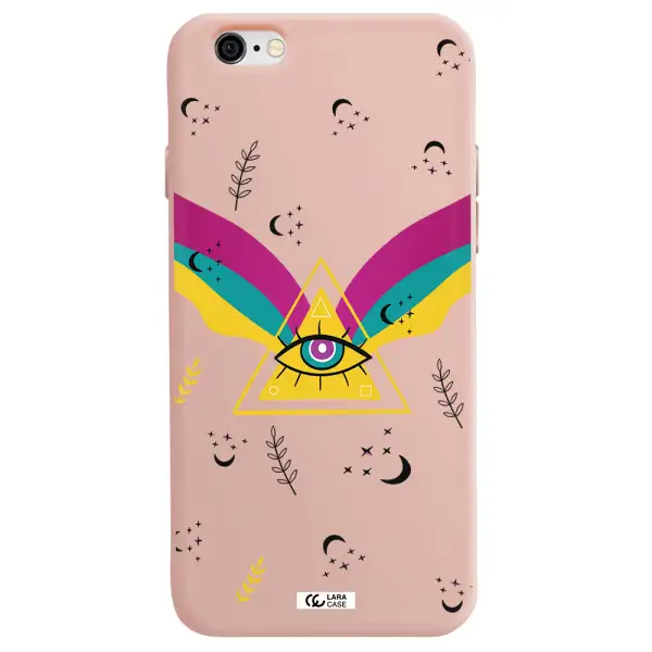 One-Eyed Pyramid Apple iPhone 6 Silicone pastel pink Case