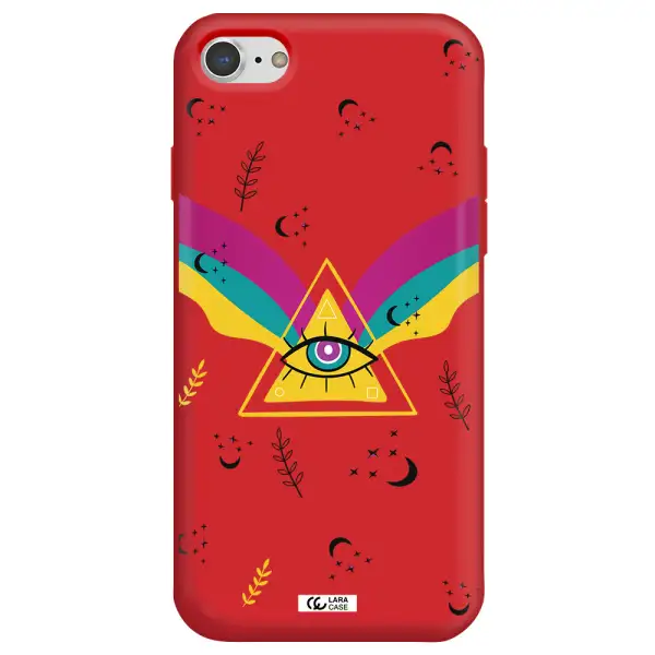 One-Eyed Pyramid Apple iPhone 7 Silicone Imperial Red Case