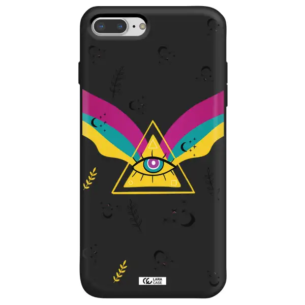 One-Eyed Pyramid Apple iPhone 8 plus Silicone black Case