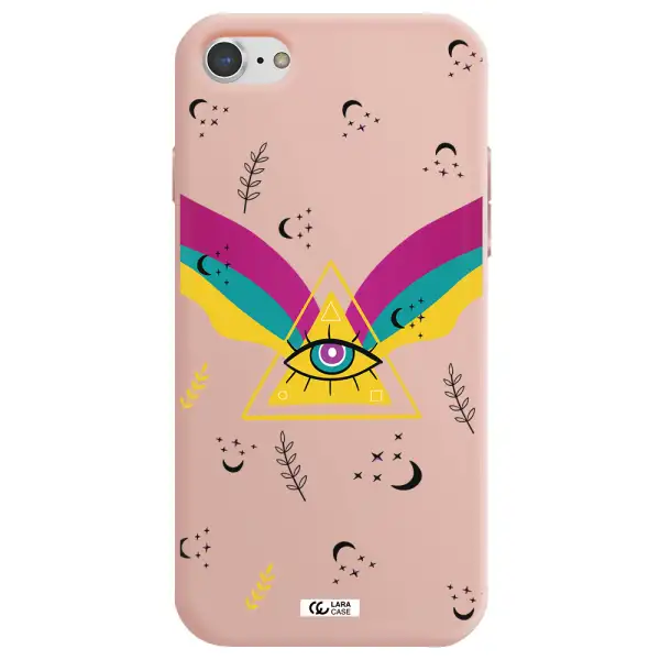 One-Eyed Pyramid Apple iPhone 8 Silicone pastel pink Case
