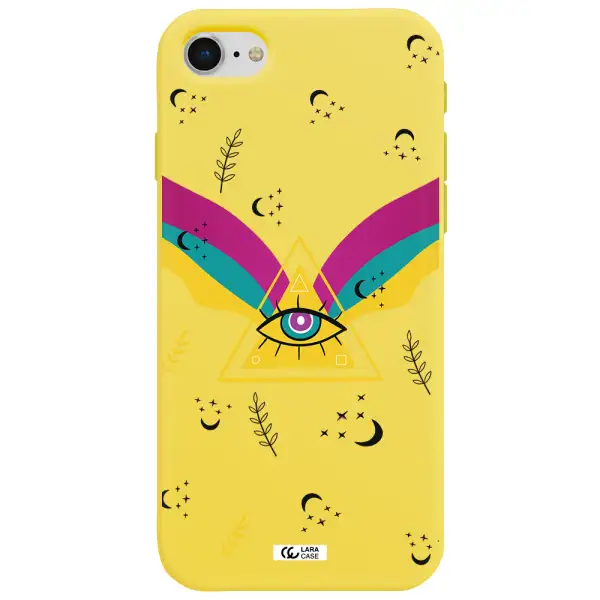One-Eyed Pyramid Apple iPhone se 2020 Silicone canary yellow Case