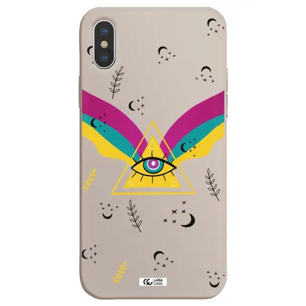 One-Eyed Pyramid Apple iPhone X Silicone Stone Case