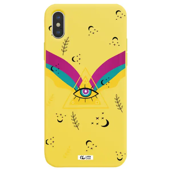 One-Eyed Pyramid Apple iPhone XS max Silicone canary yellow Case