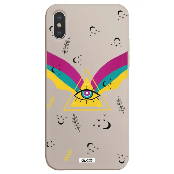 One-Eyed Pyramid Apple iPhone XS Silicone Stone Case
