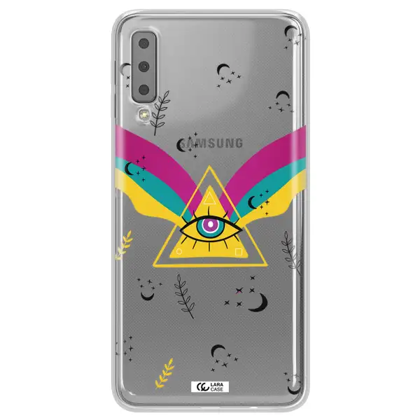 One-Eyed Pyramid Samsung A7 2018 Clear TPU Case