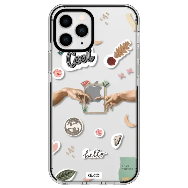 Creation Of Adam Apple iPhone 11 pro max impact black border Case