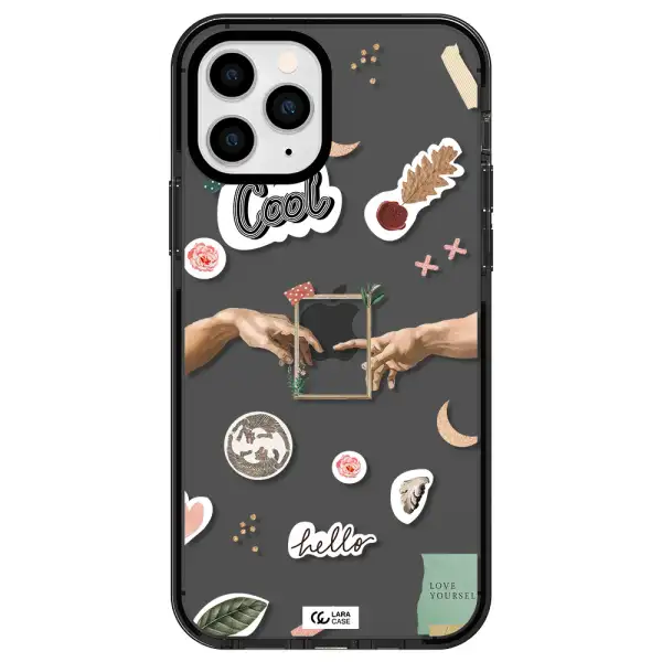 Creation Of Adam Apple iPhone 11 pro max impact Smoke Black Case