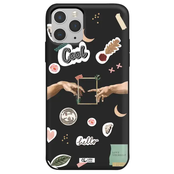 Creation Of Adam Apple iPhone 11 pro max Silicone black Case