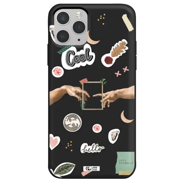 Creation Of Adam Apple iPhone 11 pro Silicone black Case