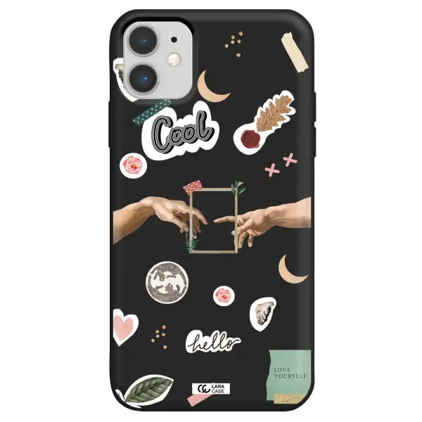 Creation Of Adam Apple iPhone 11 Silicone black Case