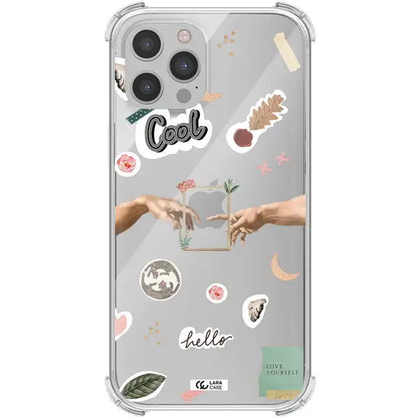 Creation Of Adam Apple iPhone 12 pro Clear PC Case