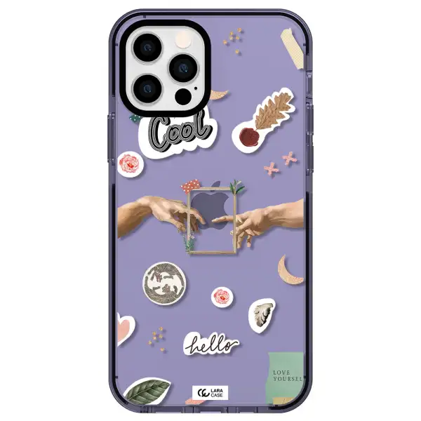 Creation Of Adam Apple iPhone 12 pro impact Lilac Case