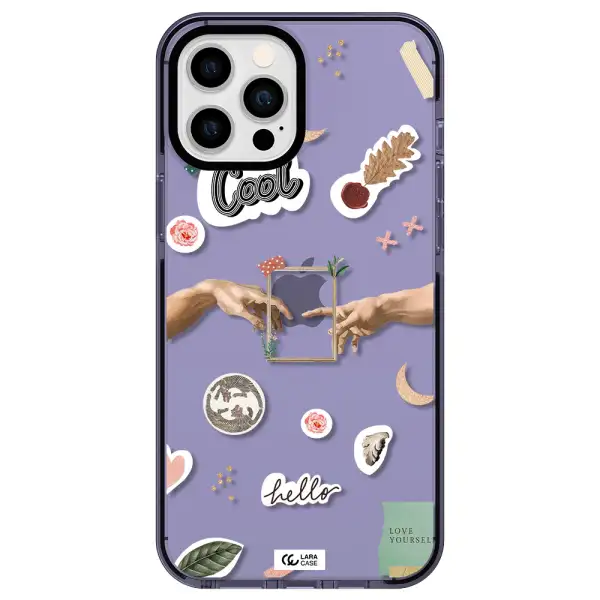 Creation Of Adam Apple iPhone 12 pro max impact Lilac Case