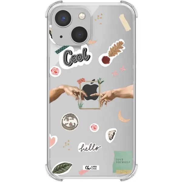 Creation Of Adam Apple iPhone 13 Clear PC Case