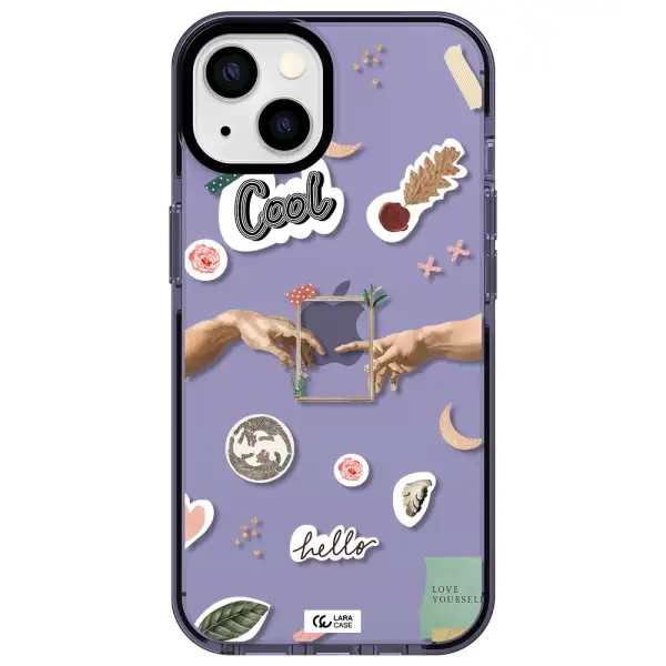 Creation Of Adam Apple iPhone 13 impact Lilac Case