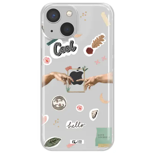 Creation Of Adam Apple iPhone 13 mini Clear TPU Case