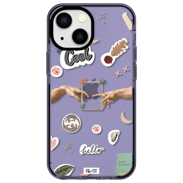 Creation Of Adam Apple iPhone 13 mini impact Lilac Case