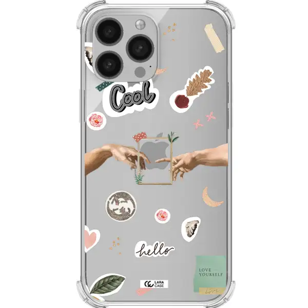 Creation Of Adam Apple iPhone 13 Pro Clear PC Case