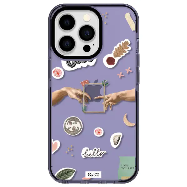 Creation Of Adam Apple iPhone 13 Pro impact Lilac Case