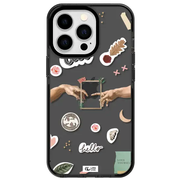 Creation Of Adam Apple iPhone 13 Pro impact Smoke Black Case