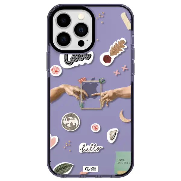 Creation Of Adam Apple iPhone 13 Pro Max impact Lilac Case