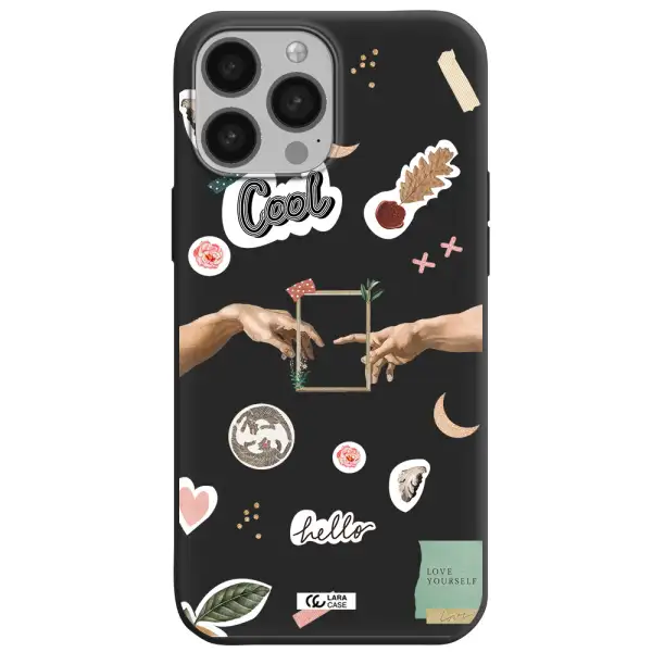 Creation Of Adam Apple iPhone 13 Pro Max Silicone black Case